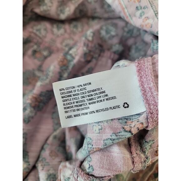 Boho Tiered Maxi Dress XL – Pink Peasant Cottagecore Flowing Dress - Picture 7 of 8